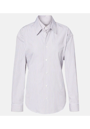 Tod's Belted striped cotton poplin shirt