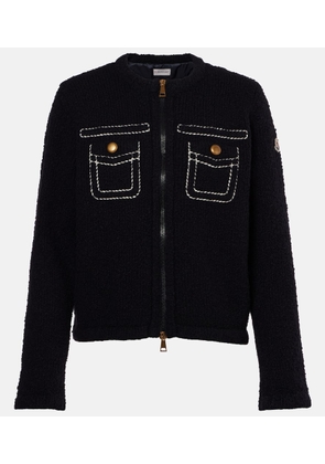 Moncler Wool-blend boucle down jacket