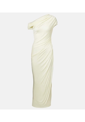Galvan Draped one-shoulder midi dress