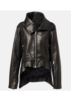 Rick Owens Asymmetric leather jacket