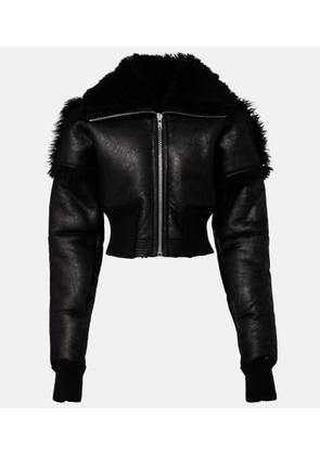 Rick Owens Flight cropped leather jacket
