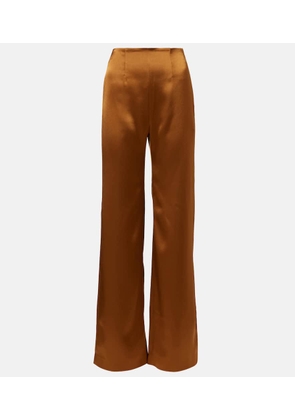 Galvan Sister Moon satin wide-leg pants