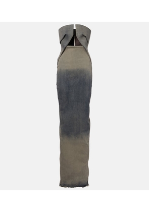 Rick Owens Cotton-blend denim gown