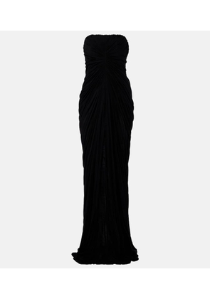 Rick Owens Radiance gathered cotton bustier gown