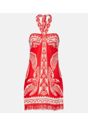 Farm Rio Majestic Coconut Tree linen minidress