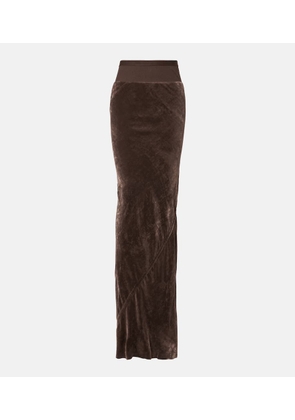 Rick Owens Coda velvet maxi skirt