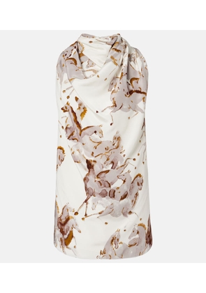 Altuzarra Sleary draped silk top
