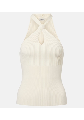 Simkhai Andrea ribbed-knit halterneck top