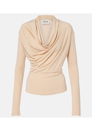 Tove Fina draped jersey top