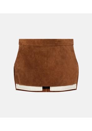Rick Owens Fog suede miniskirt