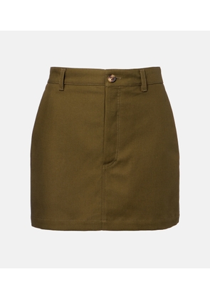 Wardrobe.NYC High-rise cotton miniskirt