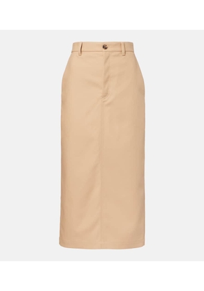 Wardrobe.NYC High-rise cotton midi skirt