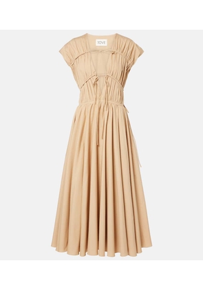 Tove Ceres gathered cotton midi dress