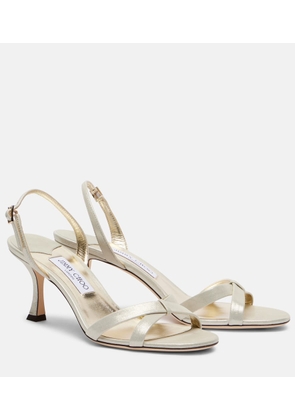 Jimmy Choo Elsy 70 metallic leather sandals