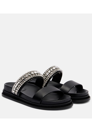 Jimmy Choo Jadi crystal-embellished leather slides