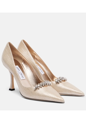 Jimmy Choo Belinda 90 metallic leather pumps
