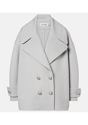Loewe Pebble double-breasted wool peacoat