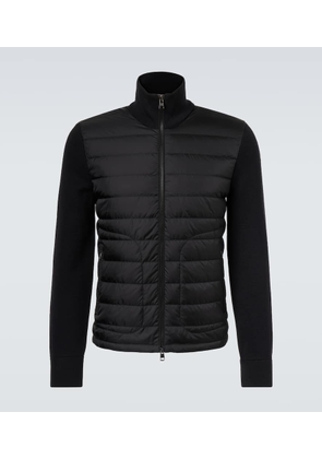 Moncler Maglia down-paneled wool-blend jacket