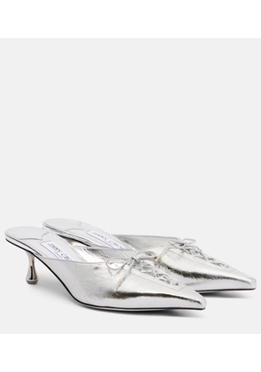 Jimmy Choo Scarlett 50 metallic leather mules