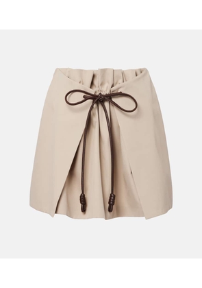 Loewe Cotton and silk gabardine miniskirt