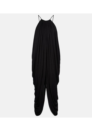 Loewe Draped open-back silk midi dress