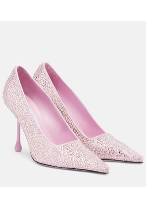 Jimmy Choo Ixia 95 embellished satin pumps
