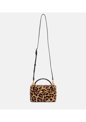 Saint Laurent Gaby leopard-print calf hair vanity bag