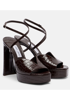 Jimmy Choo Karli 125 croc-effect platform sandals