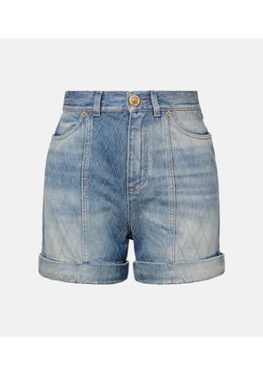 Balmain Patterned denim shorts