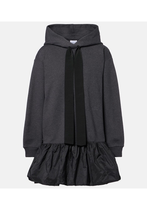 Patou Hooded cotton sweatshirt dress