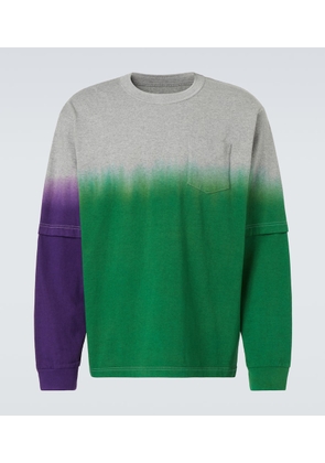 Sacai Dyed cotton sweatshirt