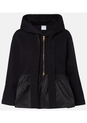 Patou Faille-trimmed cotton jersey zip-up hoodie