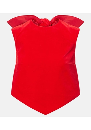 Patou Cotton velvet crop top