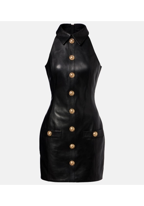 Balmain Leather minidress