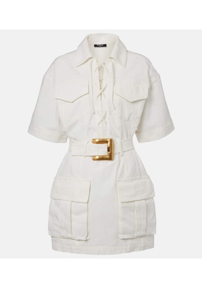 Balmain Cotton canvas shirt dress