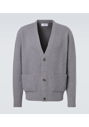 Lardini Ribbed-knit wool and cashmere cardigan