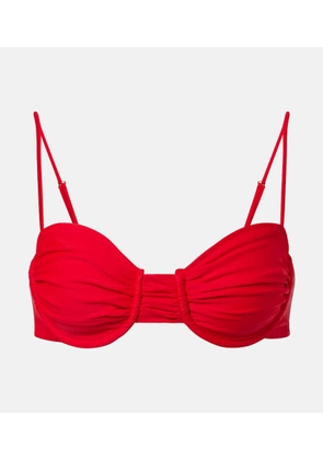 Jade Swim Mia ruched bikini top