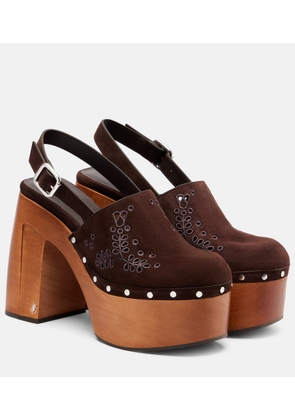 Jimmy Choo Alida 135 suede platform clogs