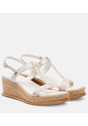 Jimmy Choo Theia 100 leather espadrille wedges