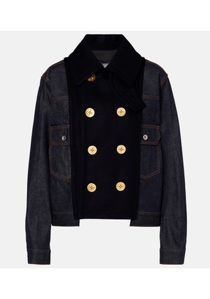 Sacai Paneled denim jacket