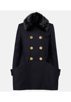 Sacai Wool melton coat