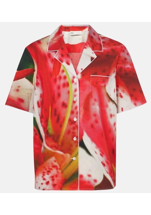 Tory Burch Printed cotton-blend twill shirt