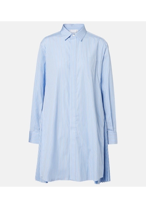 Sacai Striped cotton poplin shirt dress