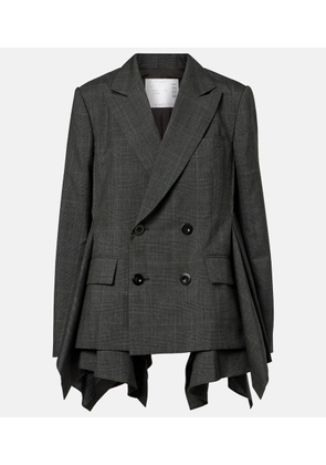 Sacai Prince of Wales checked wool blazer