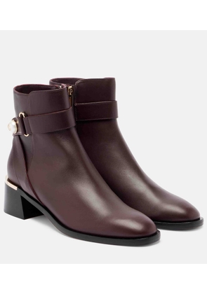 Jimmy Choo Noor 45 embellished leather ankle boots