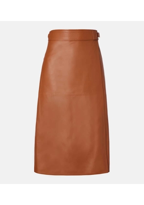 Ralph Lauren Collection Jacqueline leather midi skirt