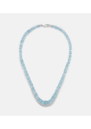Ileana Makri 18k white gold necklace with aquamarines
