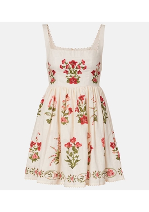 Agua by Agua Bendita Barbara Mini Canna floral linen minidress