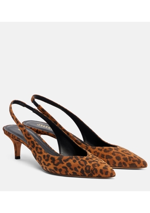 Isabel Marant Padim 50 leopard-print suede slingback pumps