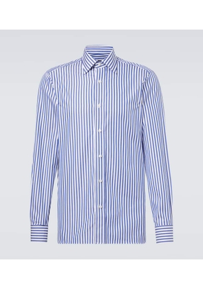 Rubinacci Striped cotton poplin shirt